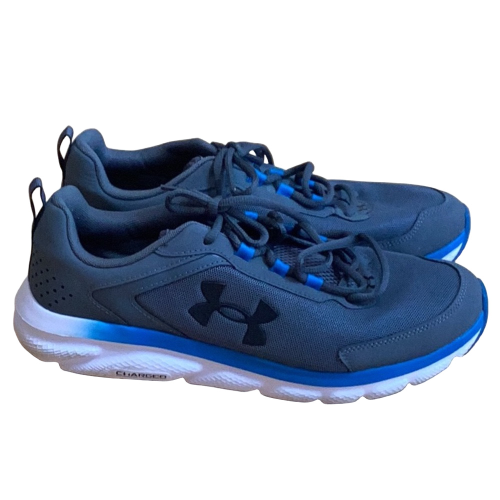 Under Armour UA charged assert 9 sneakers. Gray and blue. Men’s size 11